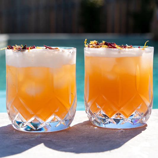 Polycarbonate OP Cut Crystal Rocks Glasses 255ml - Set of 4