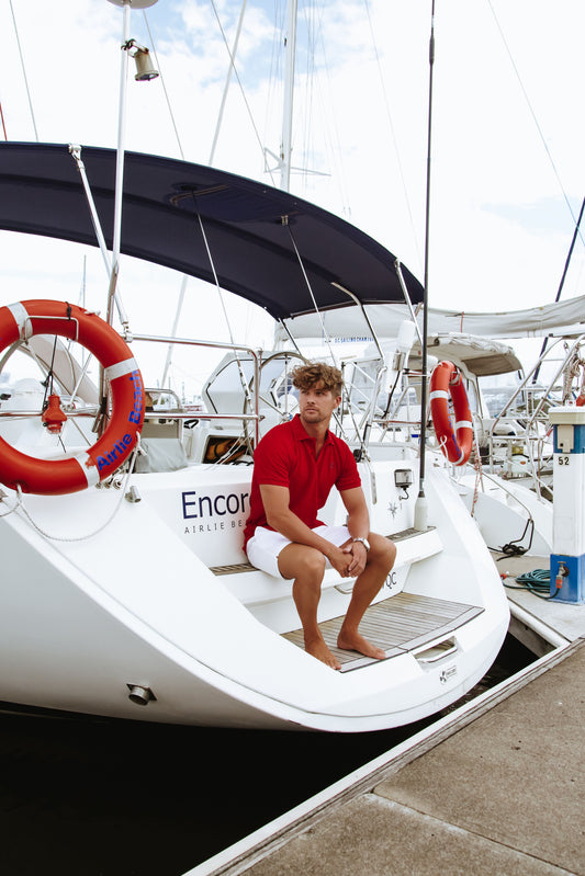Men's Polo Shirt - Nautical Red