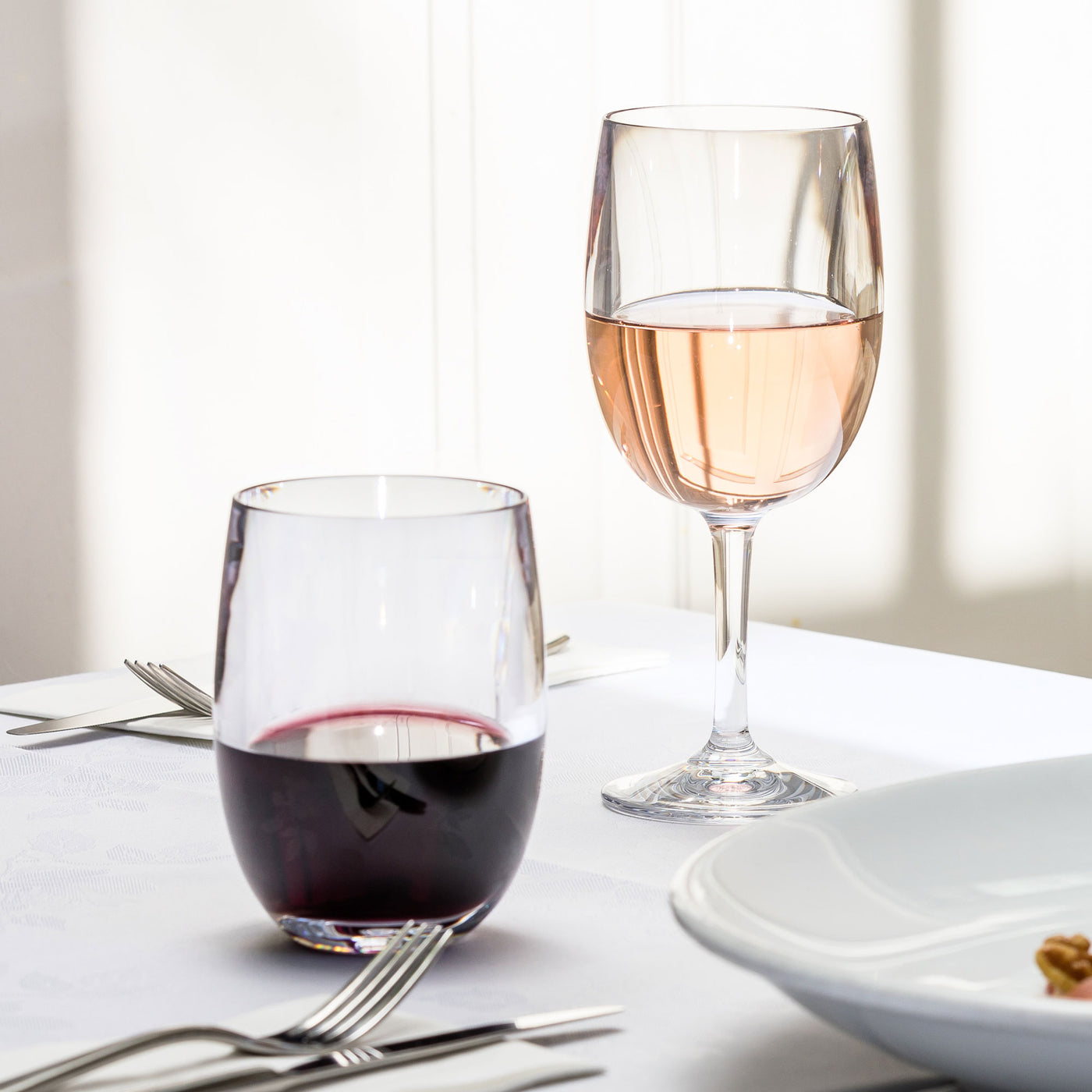 Polycarbonate wine glasses