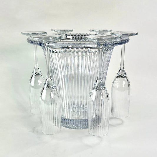 Polycarbonate Hex Champagne Bucket and 6 Unbreakable Glasses.
